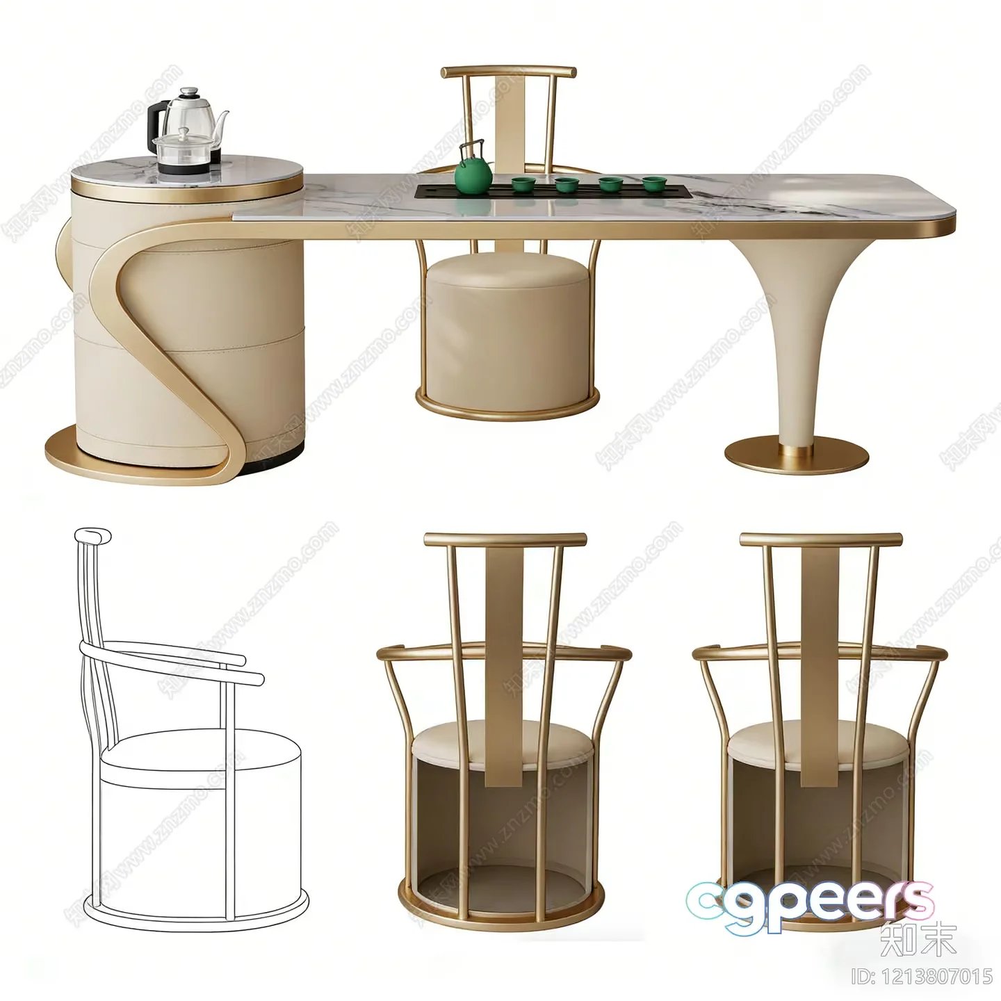 Modern Bar Furniture 3D Model – 11270 – VRAY Render