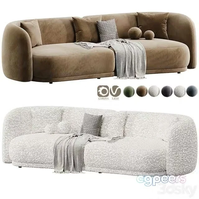 3ds Max Free – Sofa Ivoire by Dantone Home