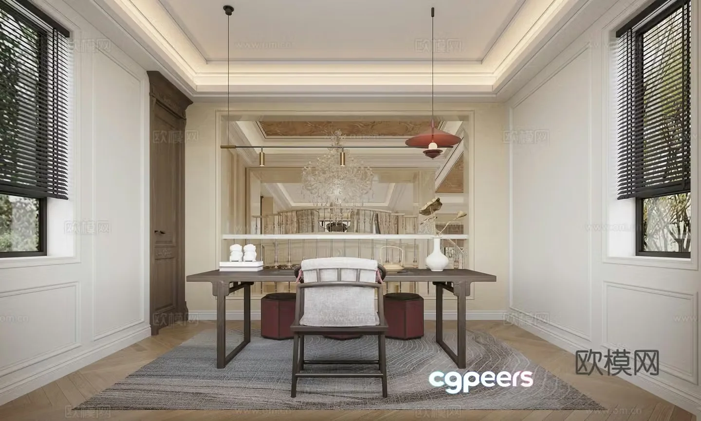 American tea room 3d model