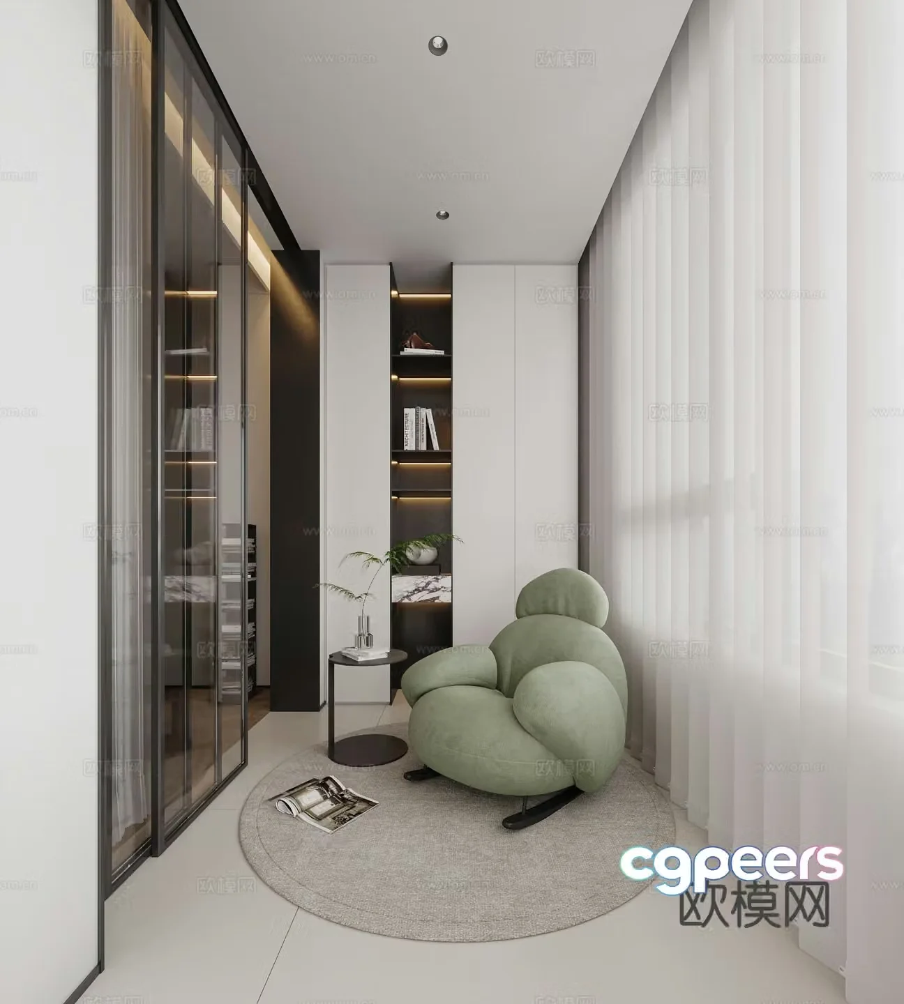 Modern balcony 3d model