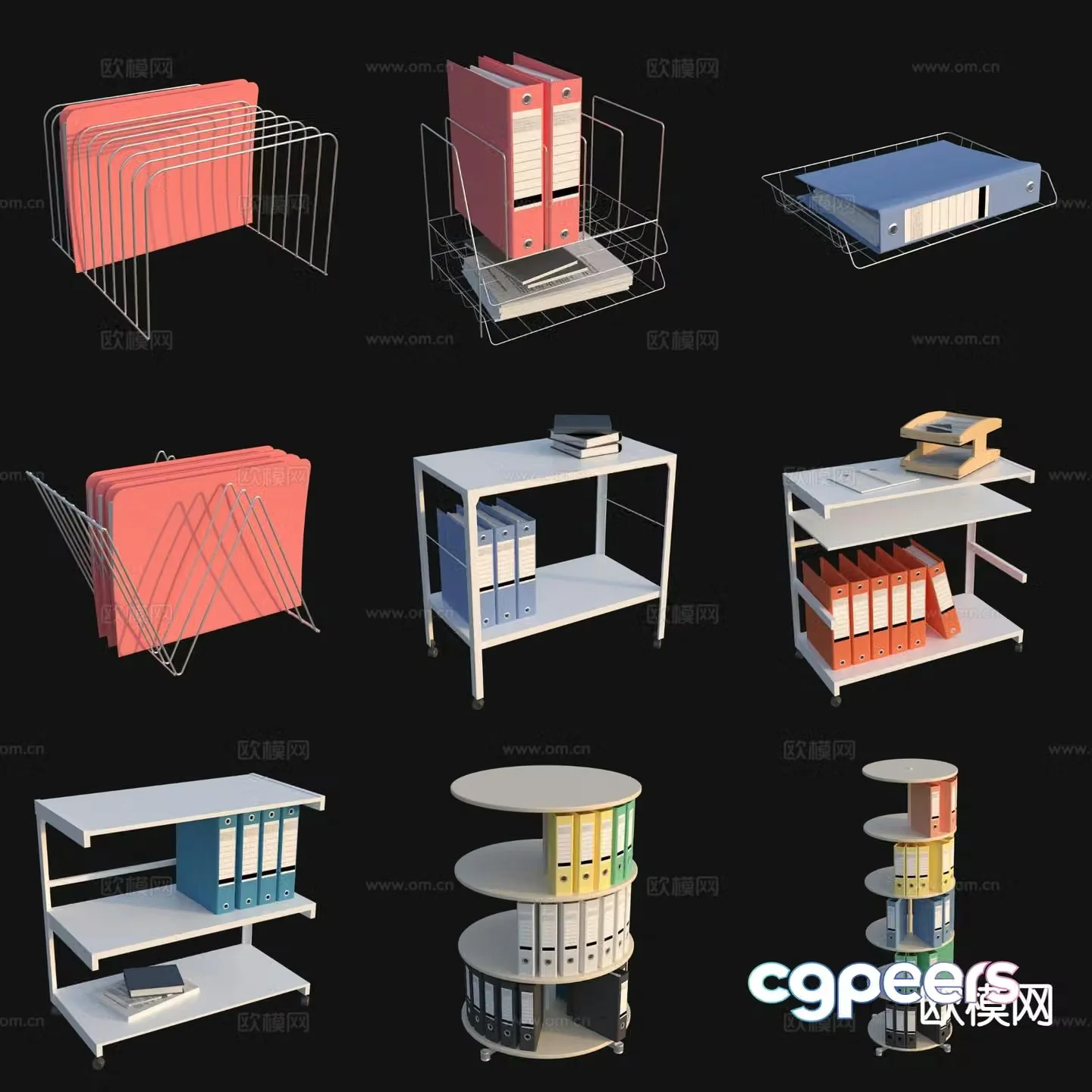 Office supplies notebook folder 3d model