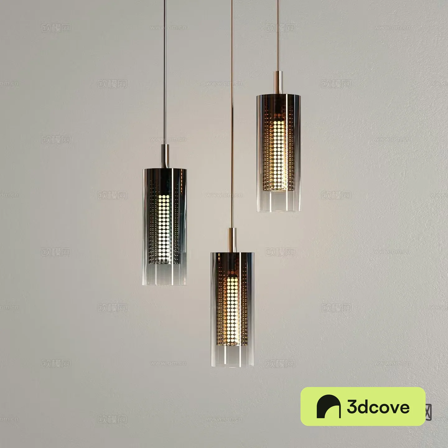 Modern glass chandelier
