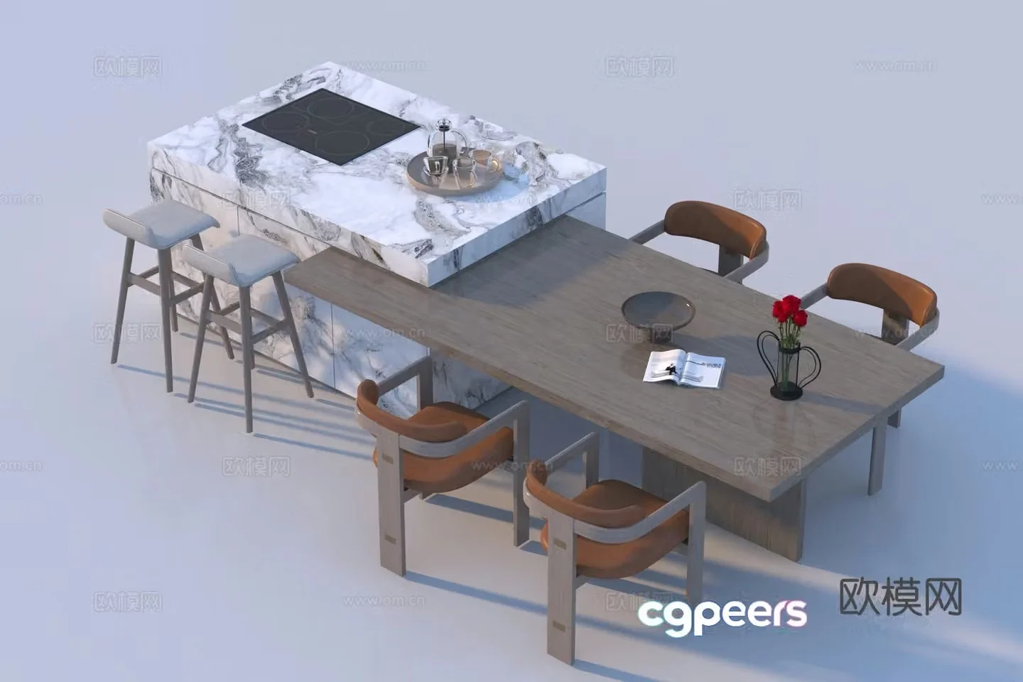 Modern Nakajima Bar 3D Model