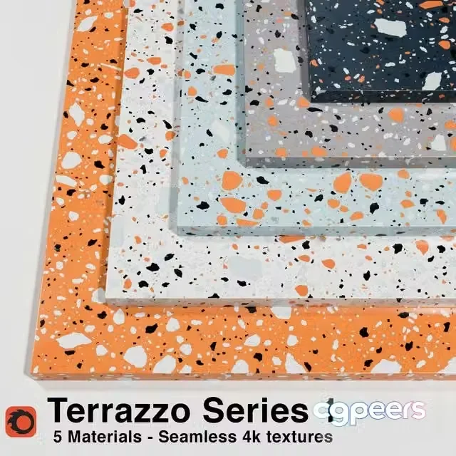 3ds Max Free – Terrazzo – Series 1 (5 Seamless Materials)