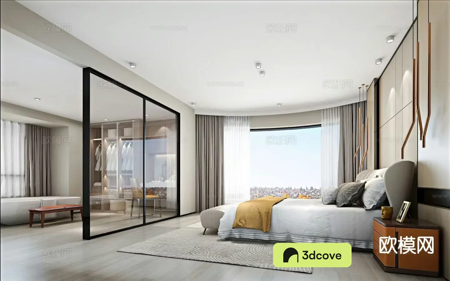 Modern master bedroom master room dressing room