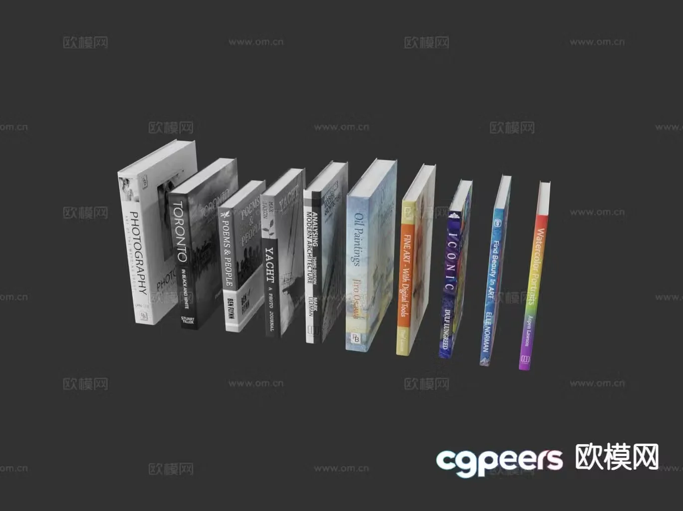 books book english book 3d model