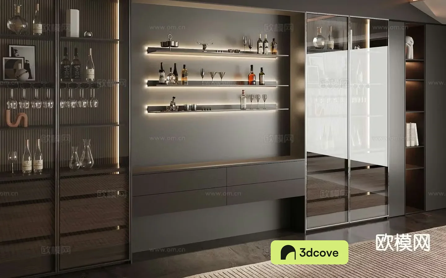 Italian wine cabinet