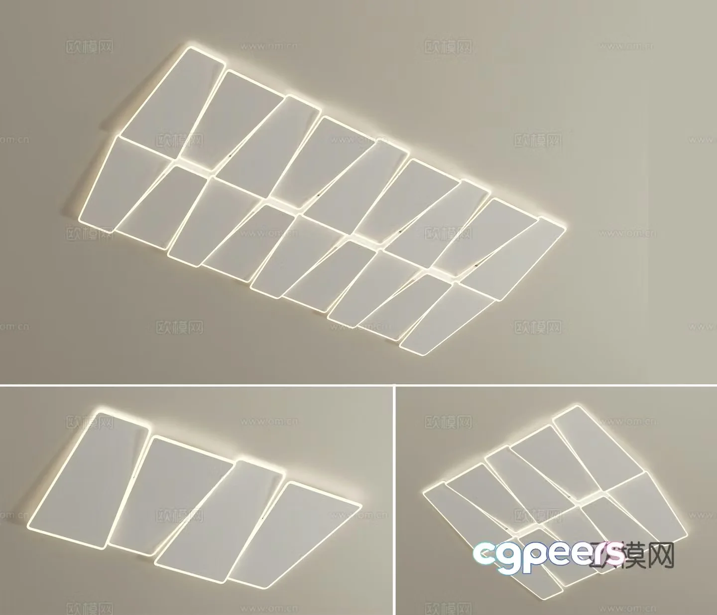 Modern minimalist ceiling lamp 3d model