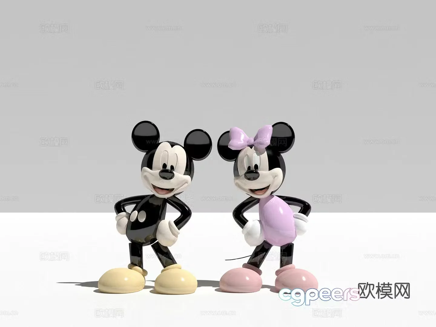 Sculpture Trendy Toy Doll Figure Mickey Mouse 3D Model