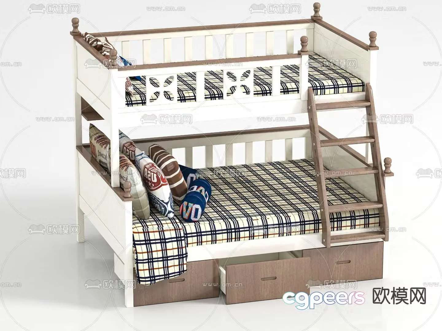 Bunk bed bunk bed 3d model