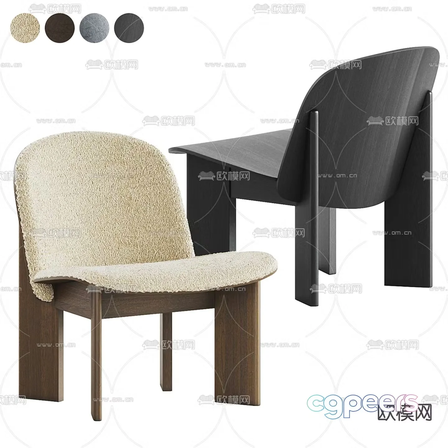 Hay modern chair dining chair 3d model