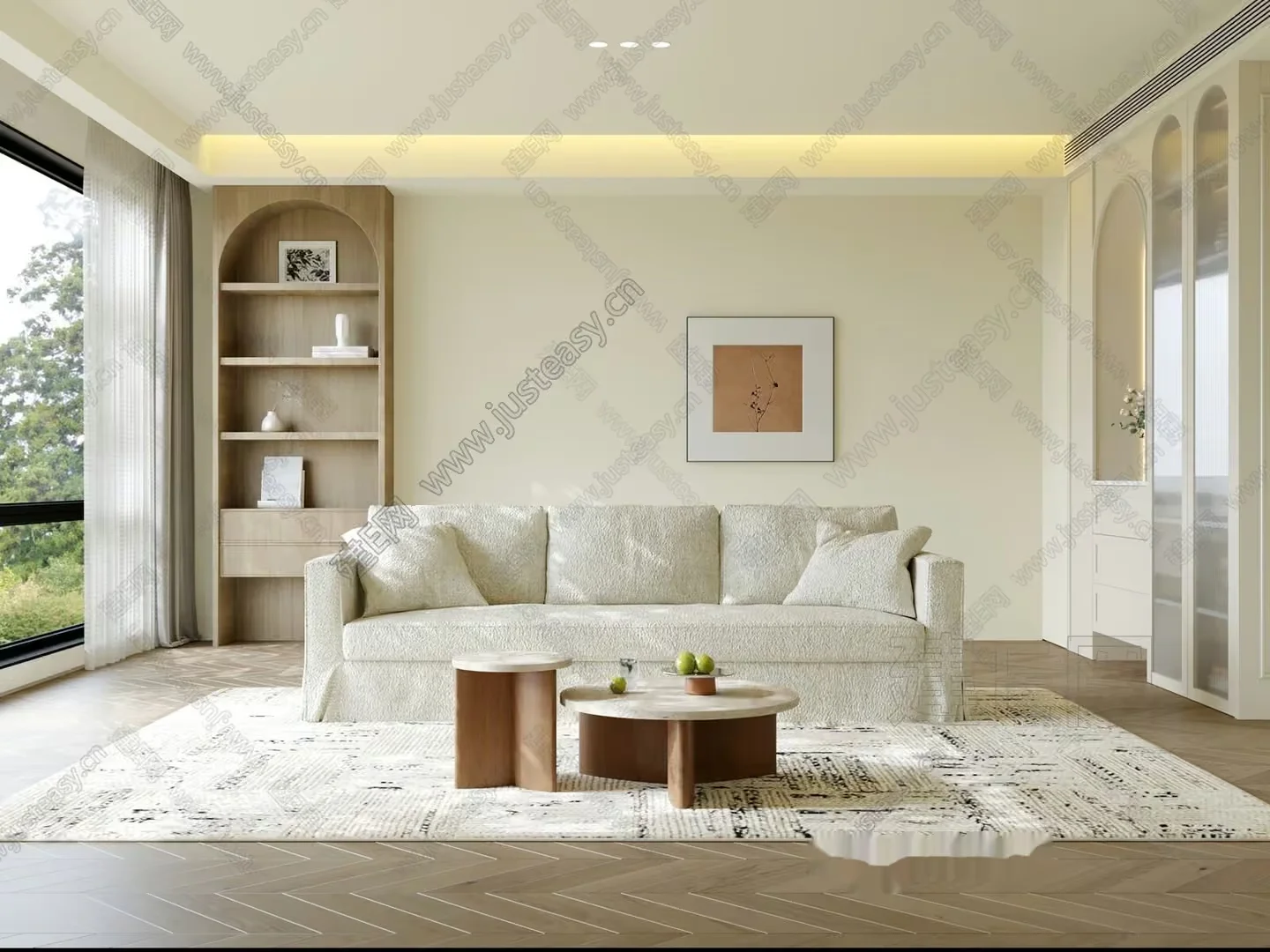 Modern Living Room 3D Model – 8841 – VRAY Render