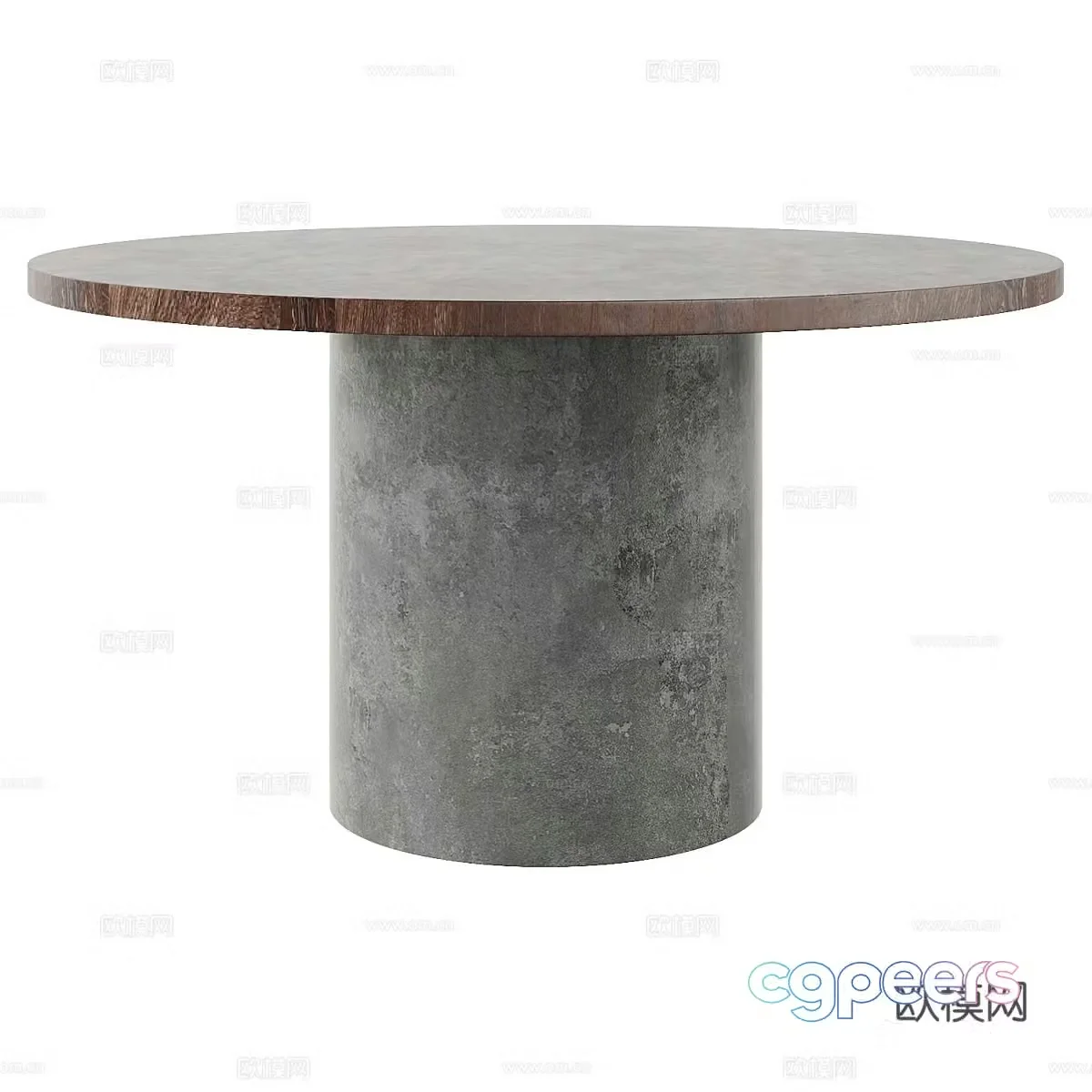 Nordic simple coffee table round coffee table 3d model