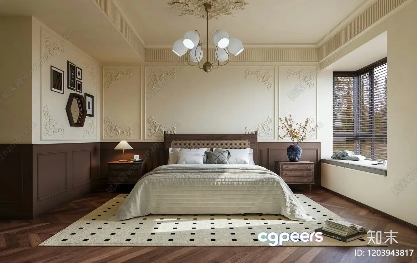 Cozy Bedroom 3D Model – 1661 – VRAY Render