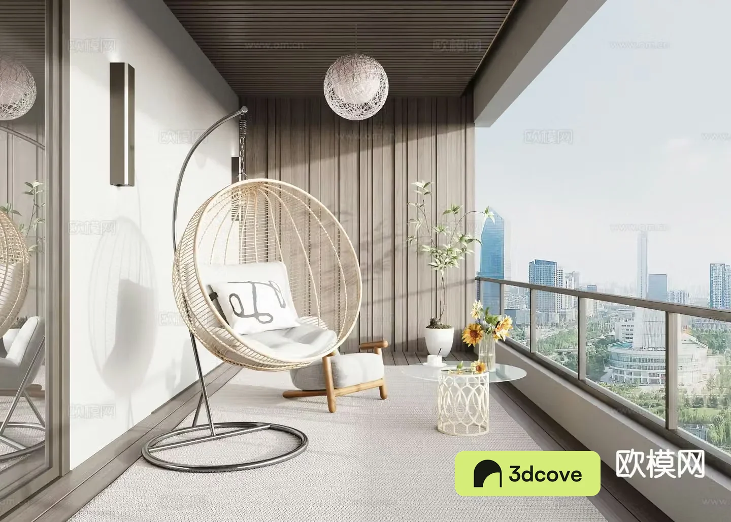 Modern home balcony