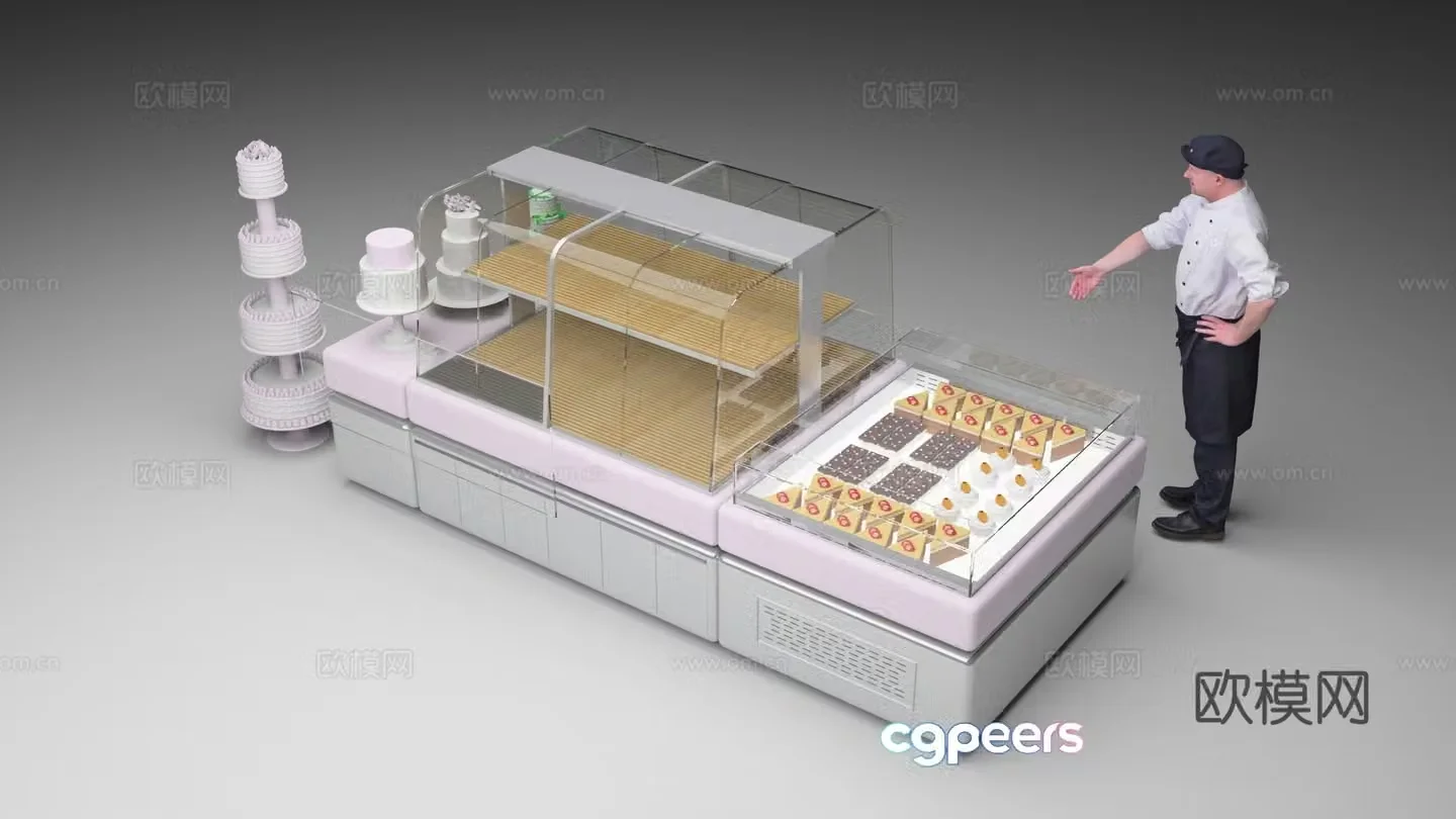 Cake cabinet 3d model