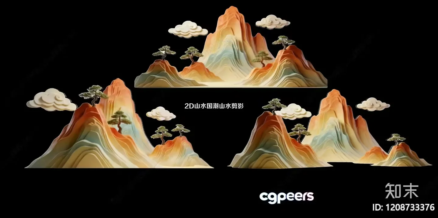 Ancient Chinese Mountain Landscape 3D Model – 17457 – VRAY Render