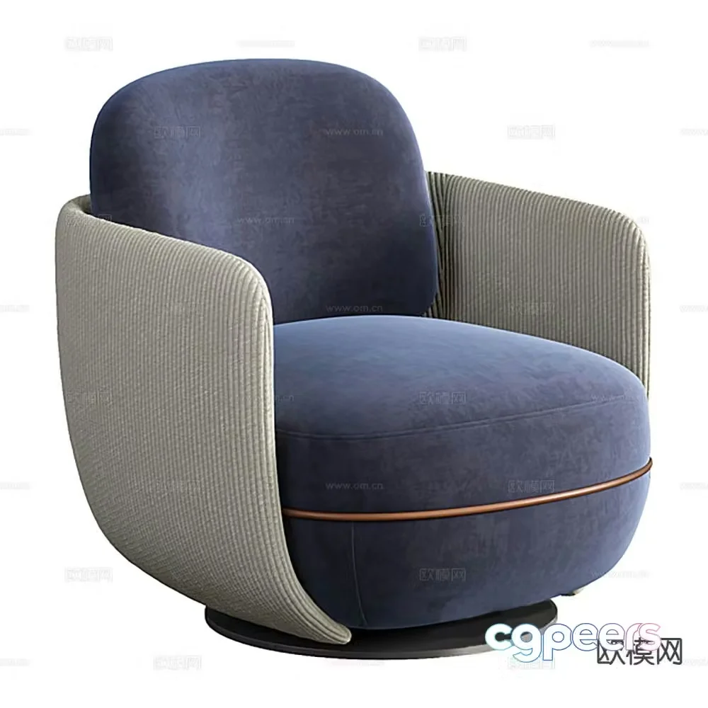 Modern single sofa leisure sofa 3d model