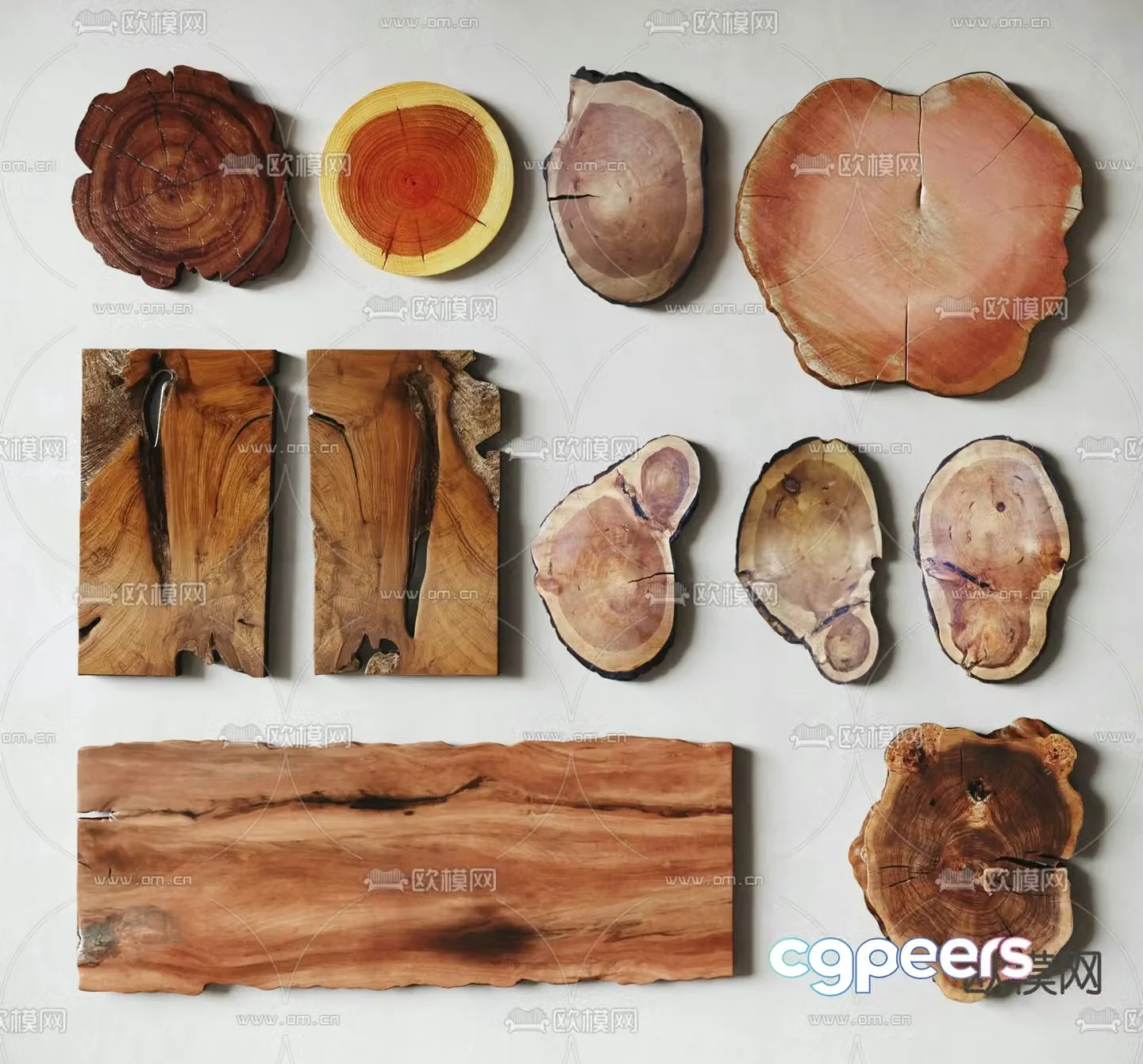 plank wood pile wood grain board wood tea table d model