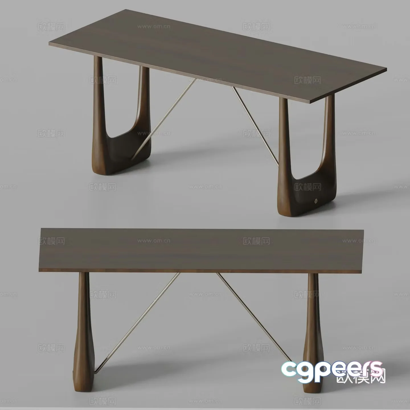 Extremis modern dining table 3d model
