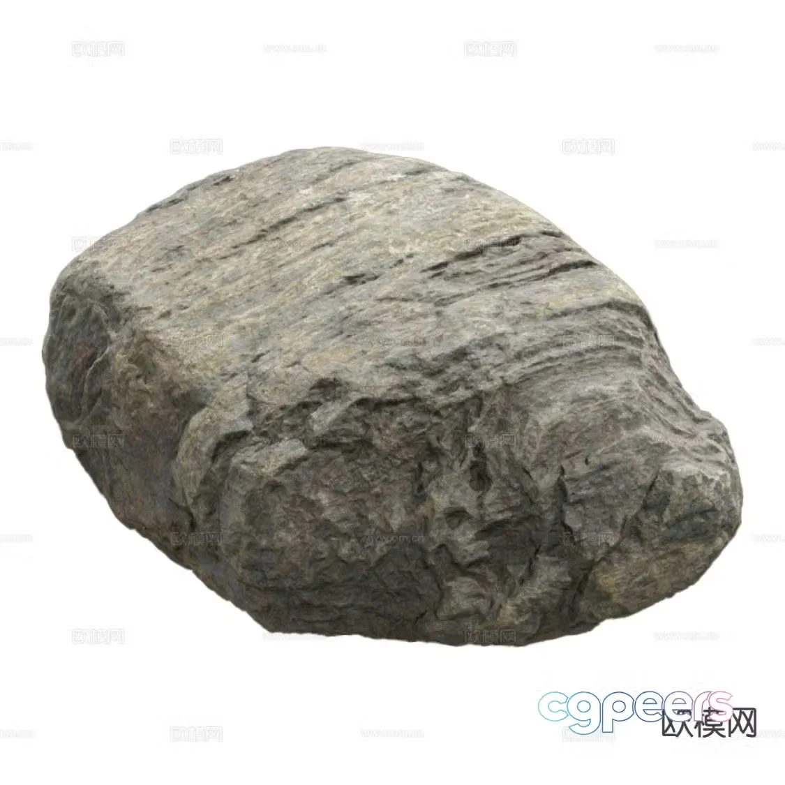 modern rock granite 3d model