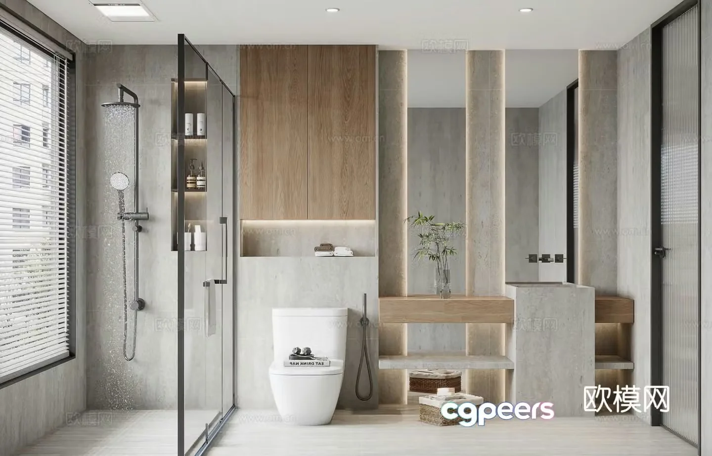 Modern bathroom bathroom 3d model