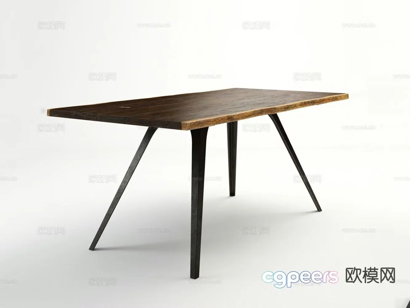 Wabi Sabi dining table solid wood dining table 3d model