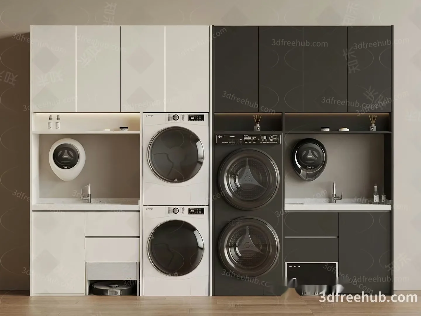 Modern Laundry Room 3D Model – 21323 – VRAY Render