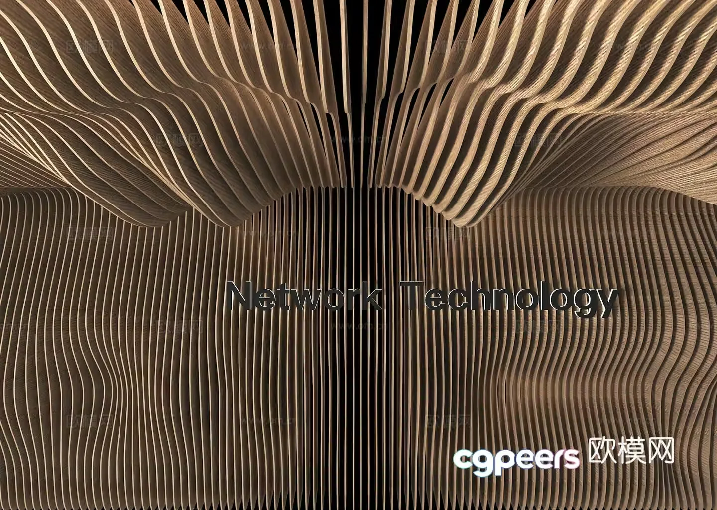 Special-shaped ceiling grille ceiling wave ceiling 3D model