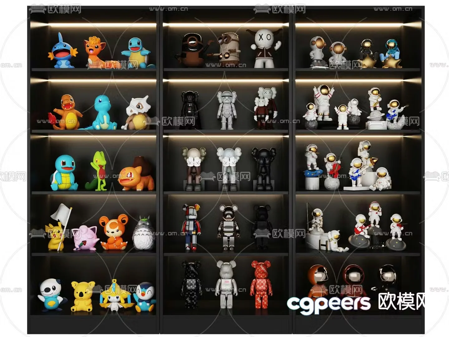 Figure cabinet trendy figure 3D model