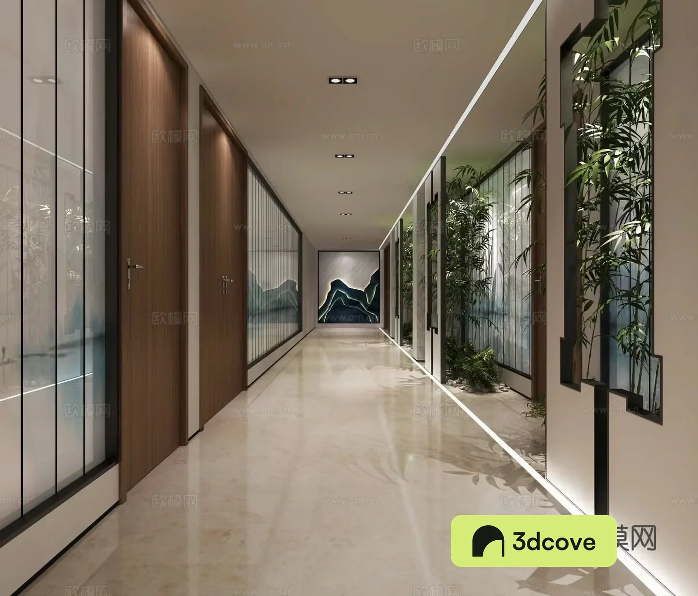New Chinese style company aisle corridor