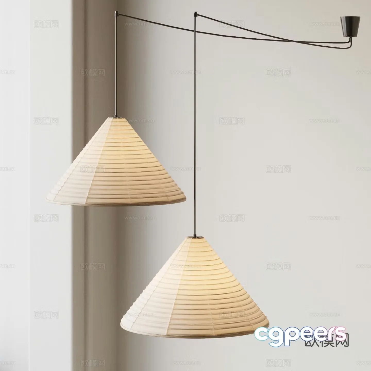 Wasabi Chandelier 3D Model