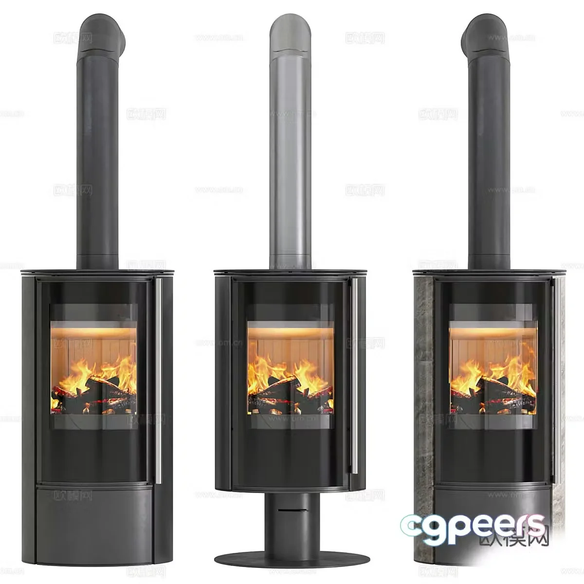 Fireplace ERIK Oven 3d Model
