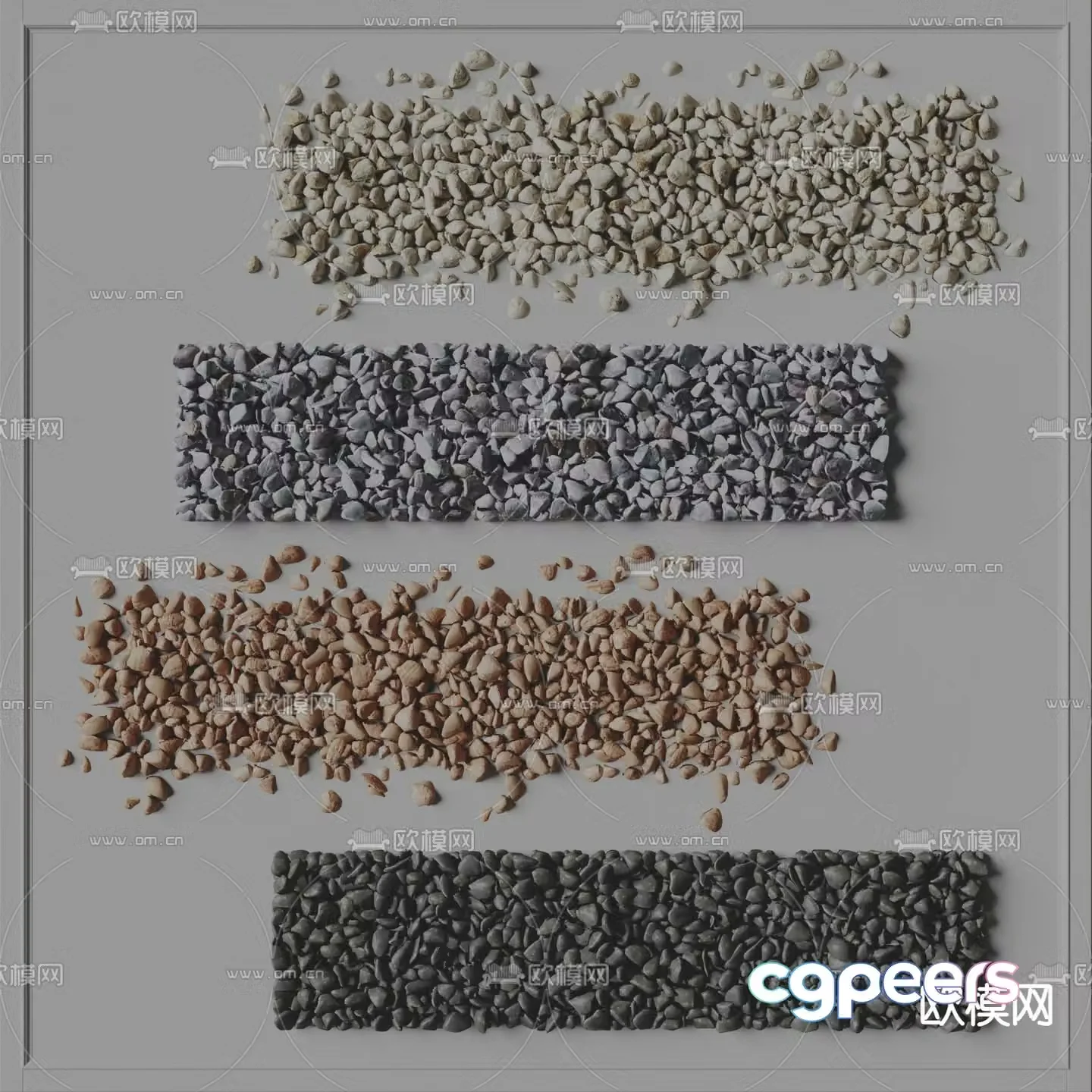 stone pebble rock 3d model