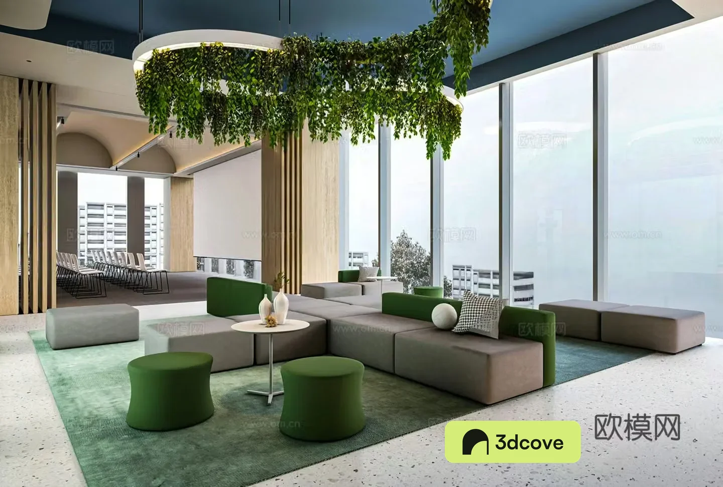 Modern office and leisure activity area rest and tea room