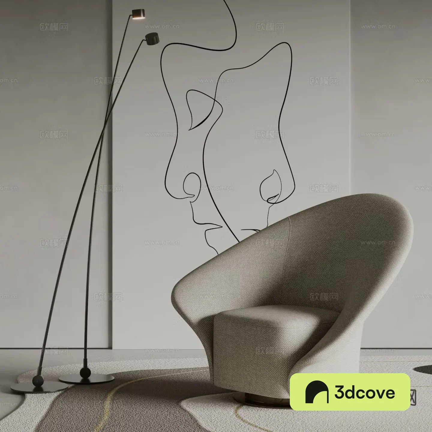 Modern single sofa leisure sofa