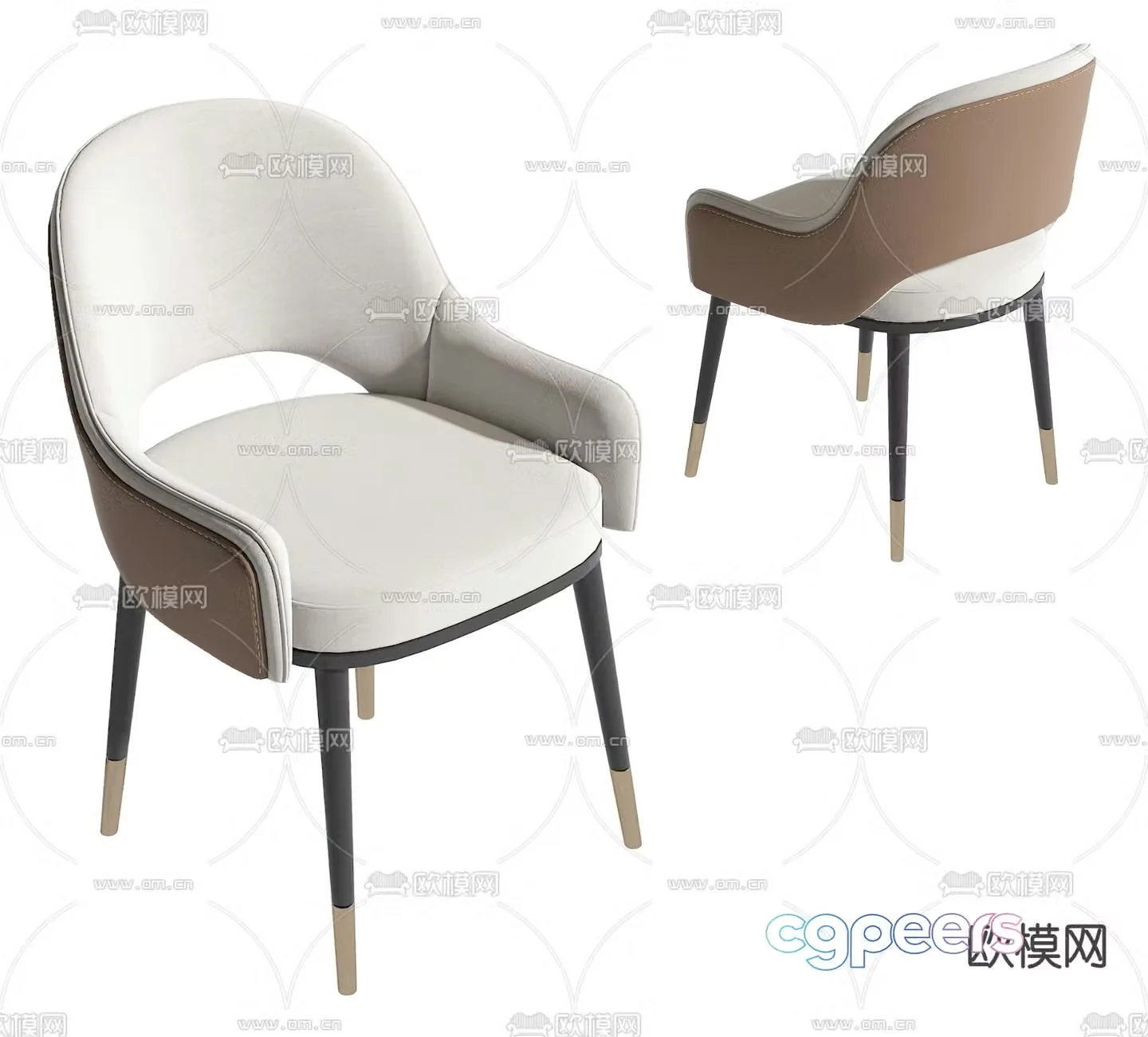 Modern chair dining chair 3d model
