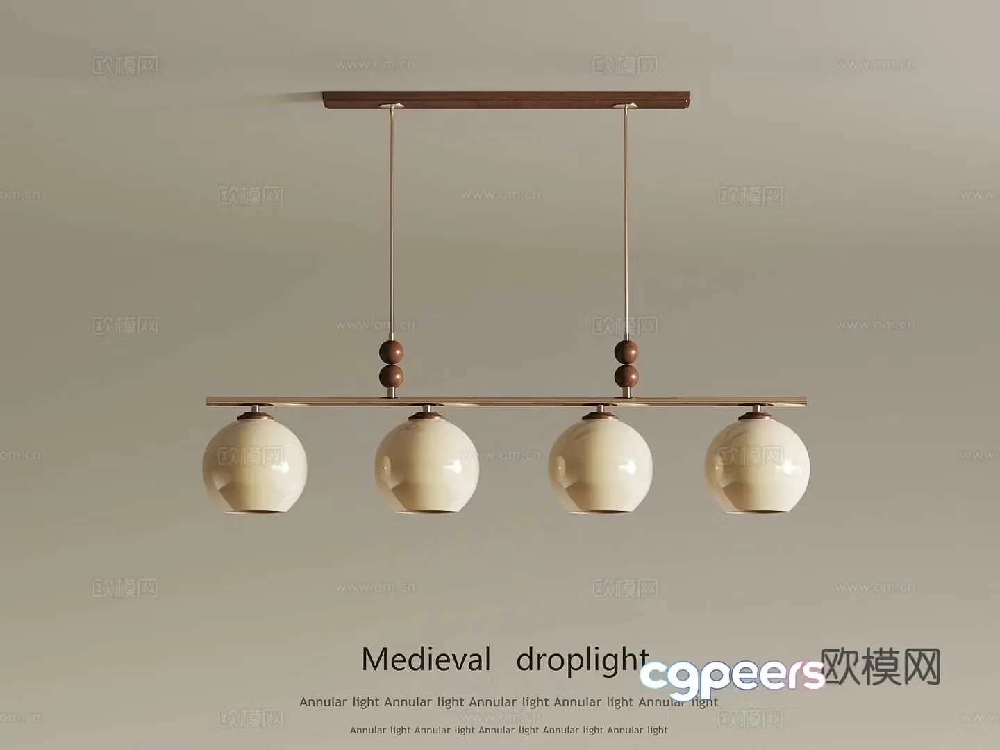 French medieval style chandelier restaurant chandelier 3d model