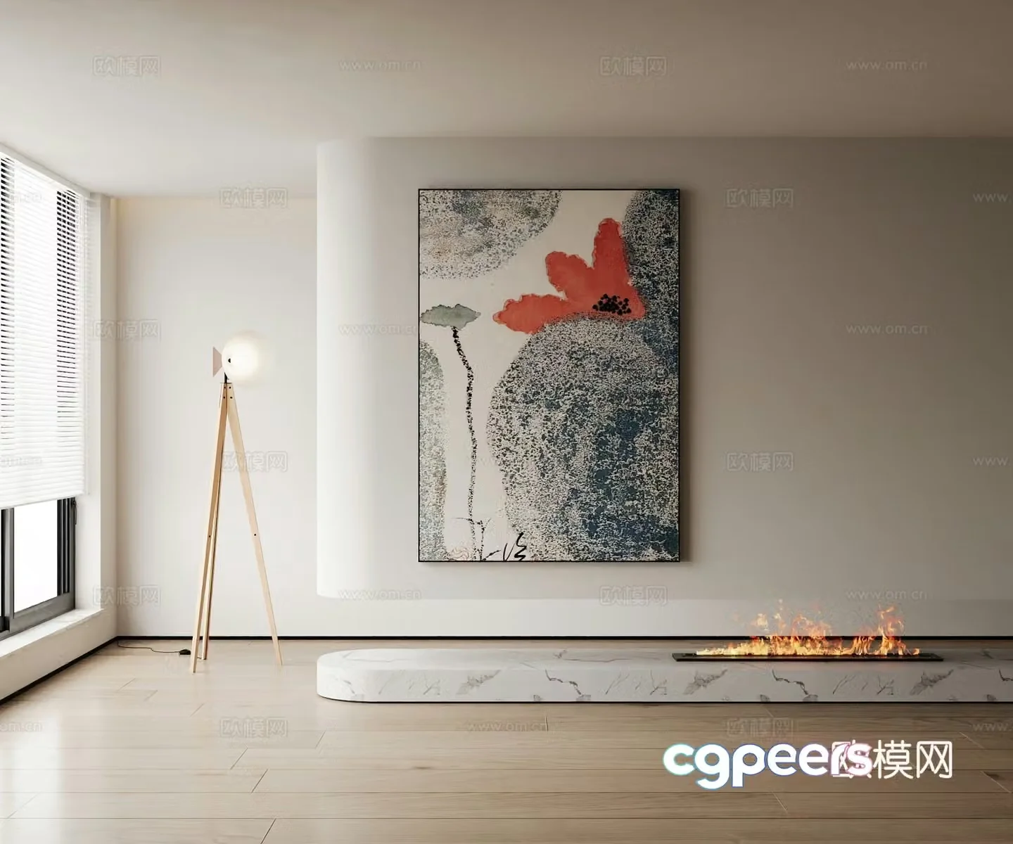 Modern decorative painting 3d model