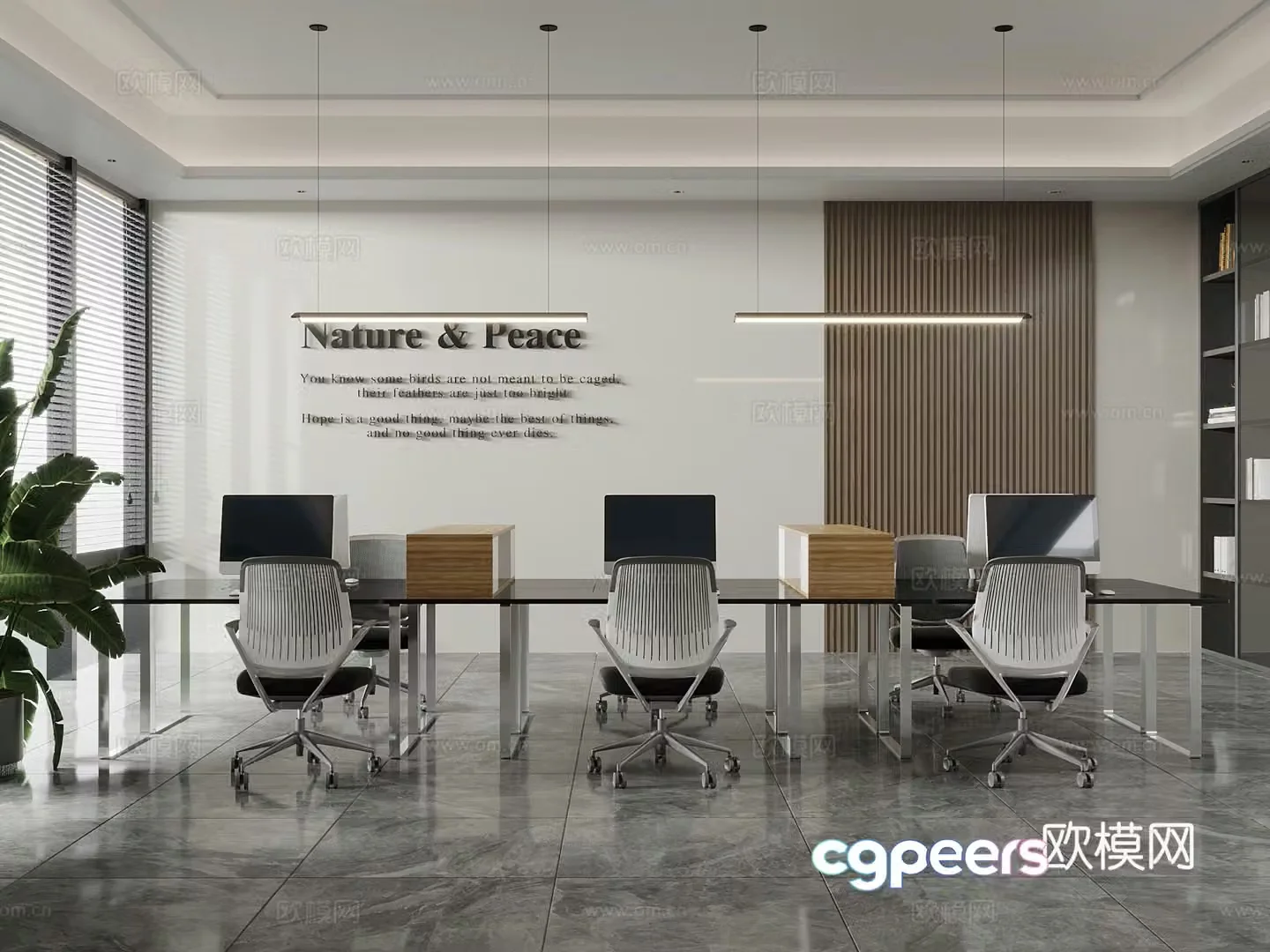 Modern office desk chair 3d model