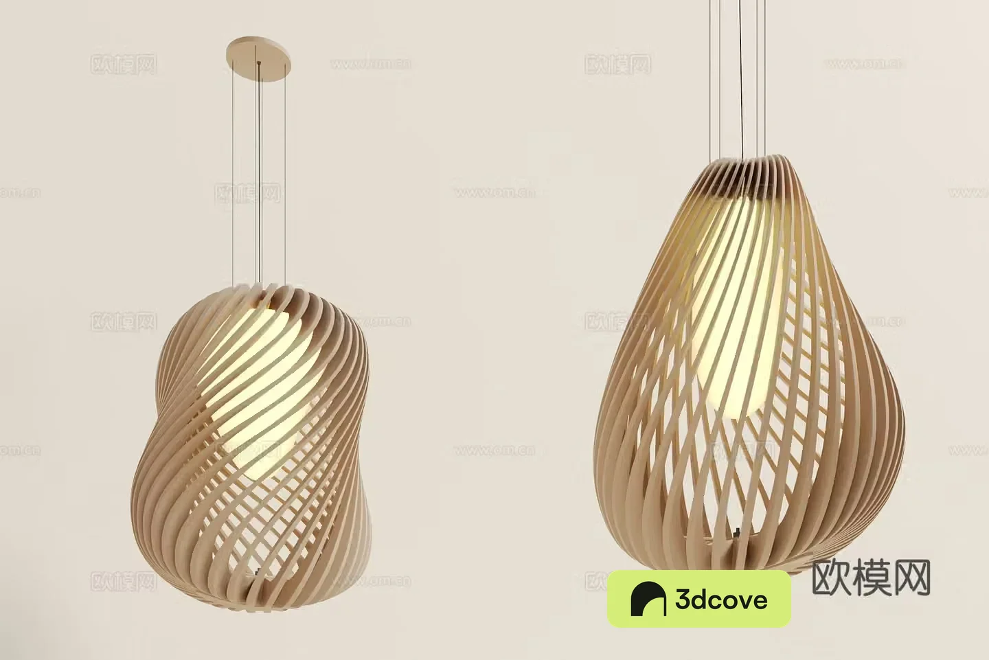 New Chinese style chandelier wooden grille chandelier