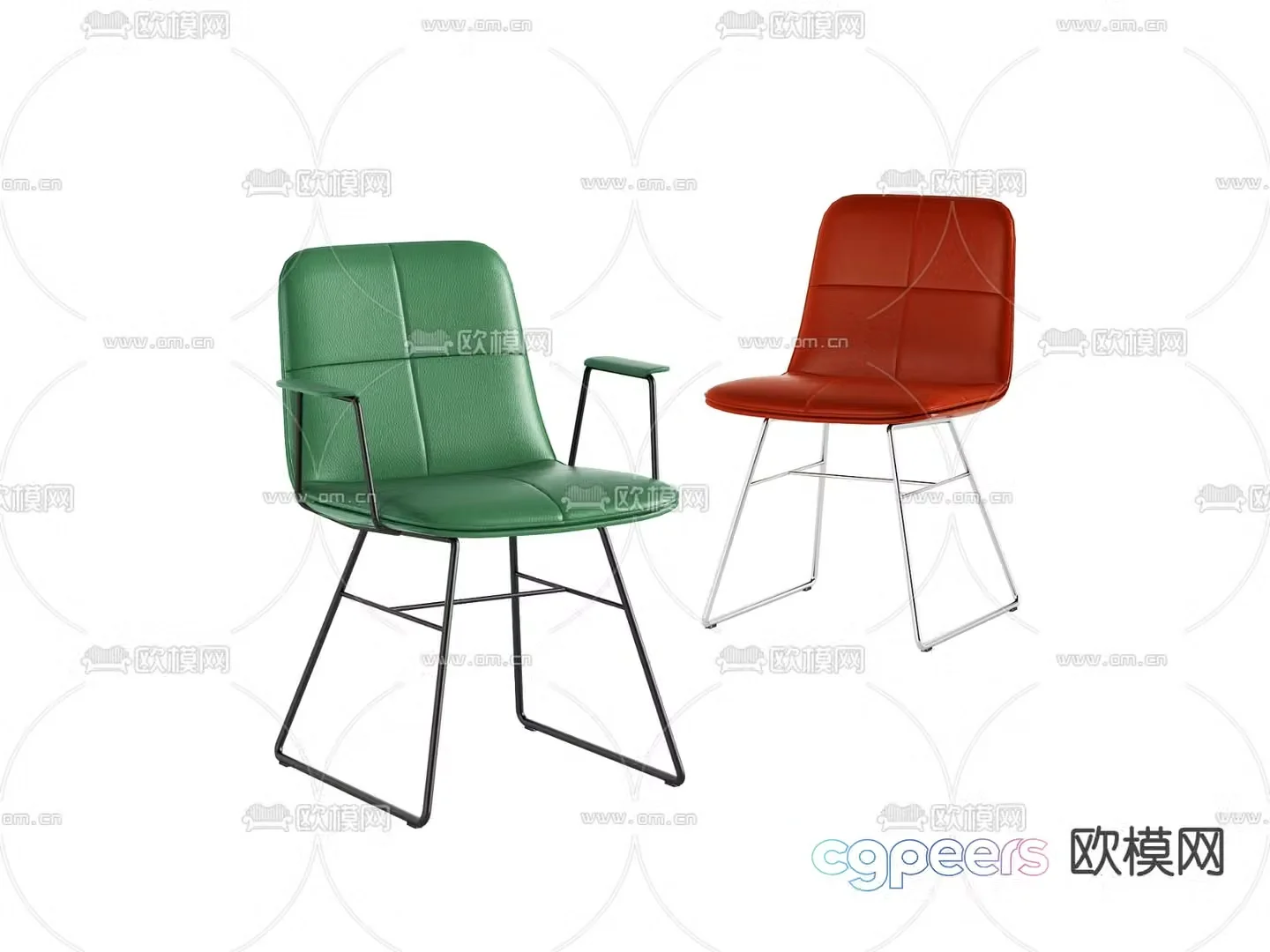 Modern seat single chair 3d model