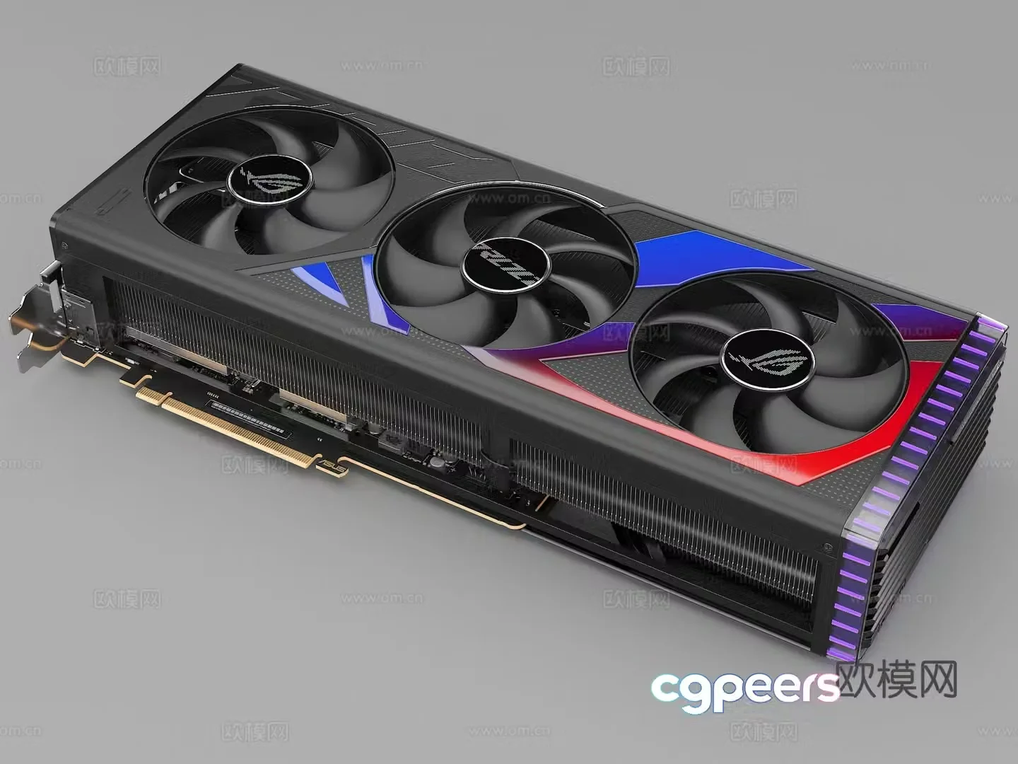 ASUS graphics card ROG graphics card 3d model