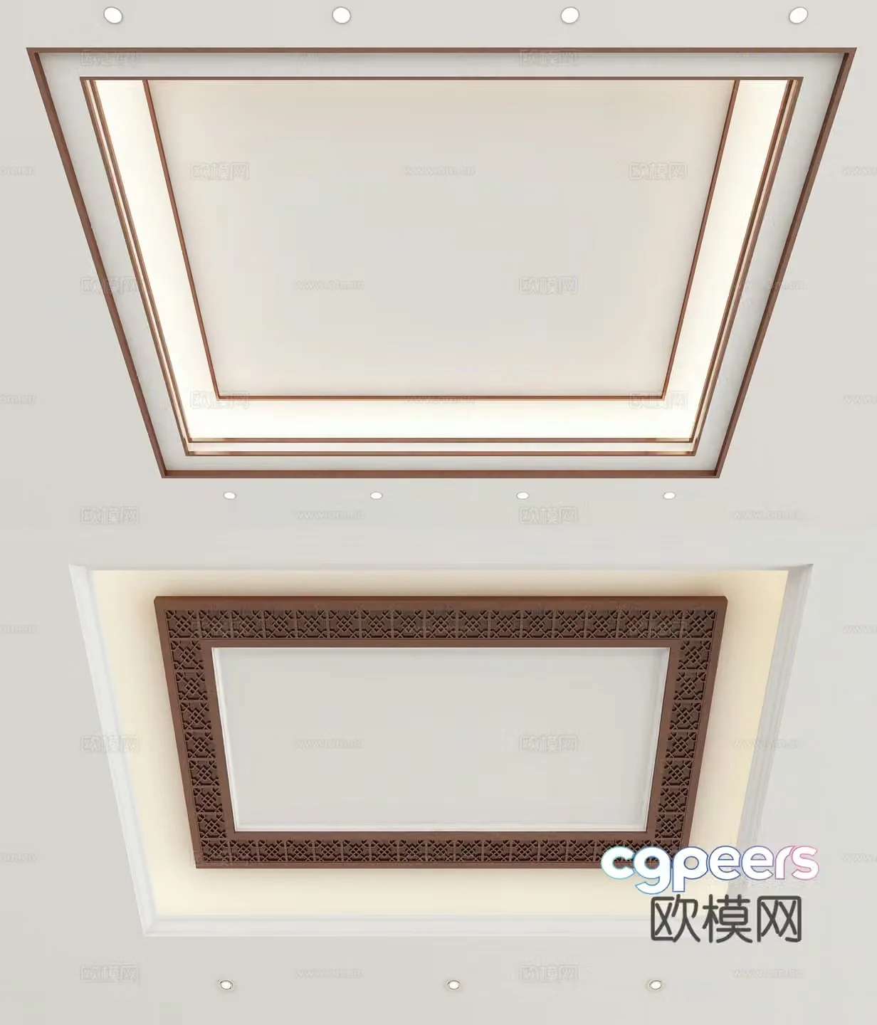 New Chinese style ceiling 3D model