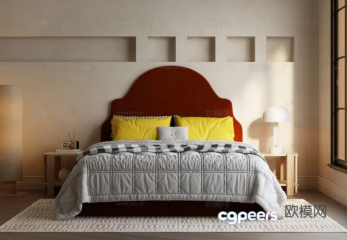Modern Double Bed Modern Children’s Room Modern Children’s Room Modern Bedroom 3D Model