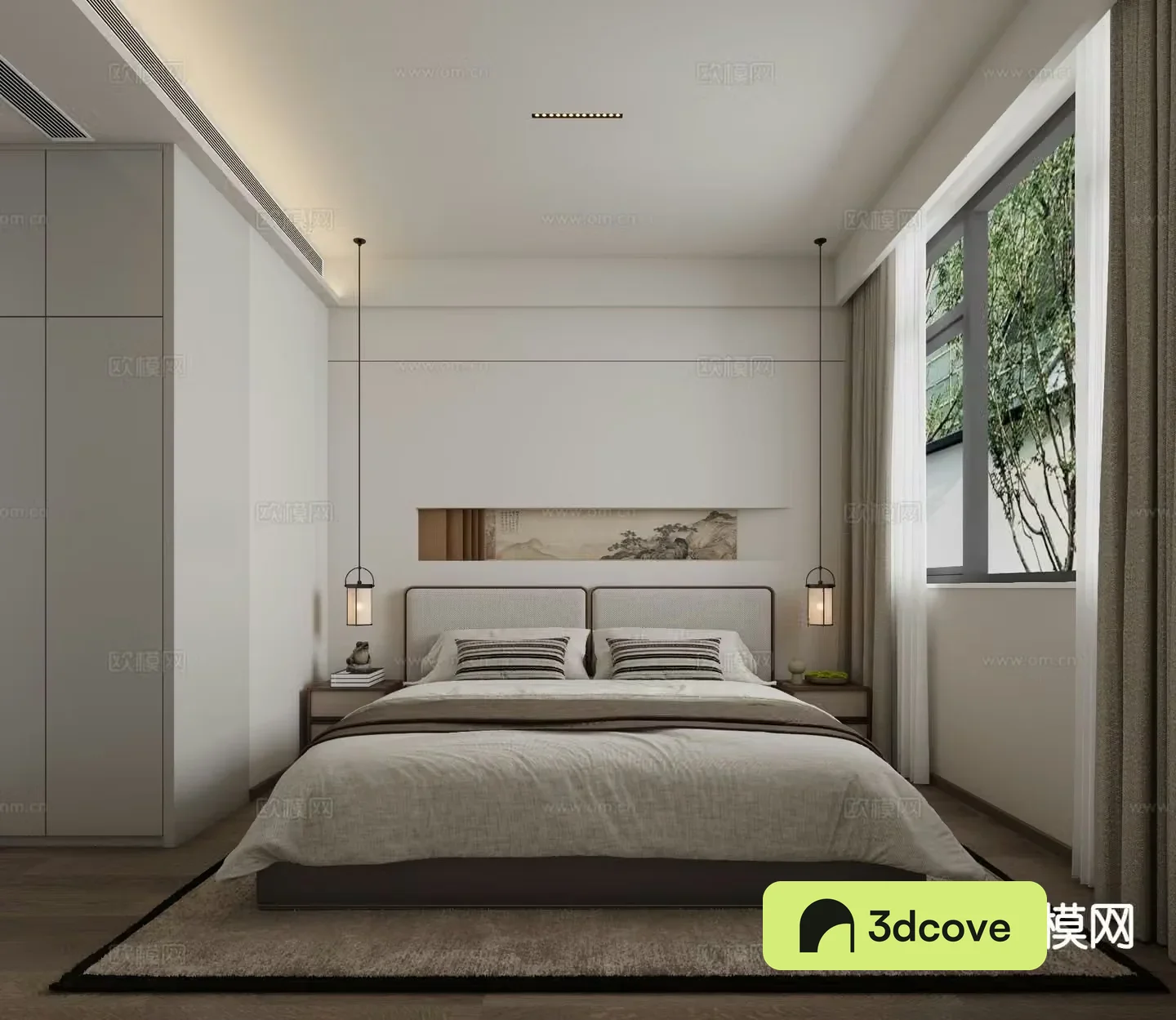 New Chinese style bedroom master bedroom