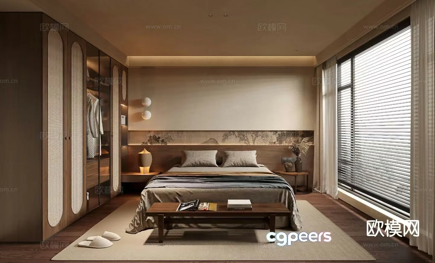Medieval style bedroom master bedroom 3d model