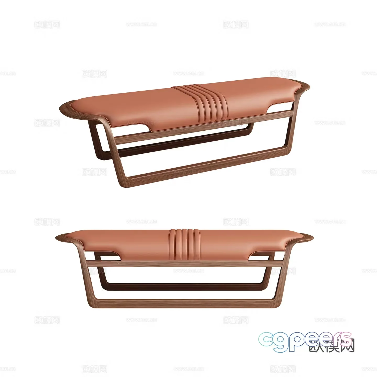 New Chinese style bed stool 3D model