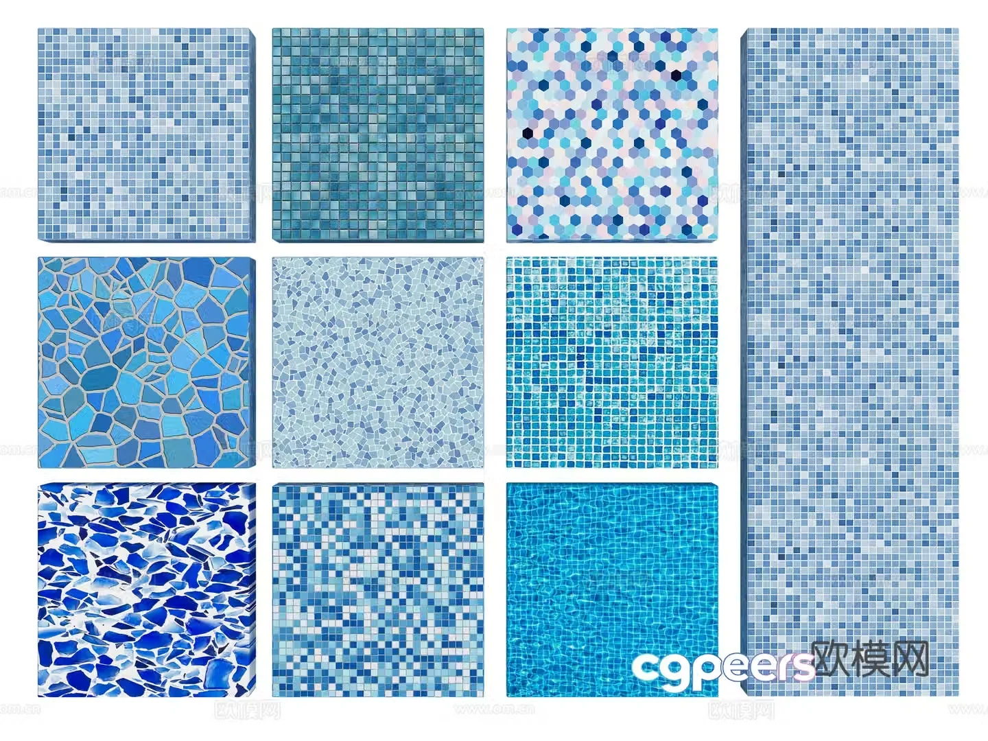 Mosaic tiles Floor tiles 3d model