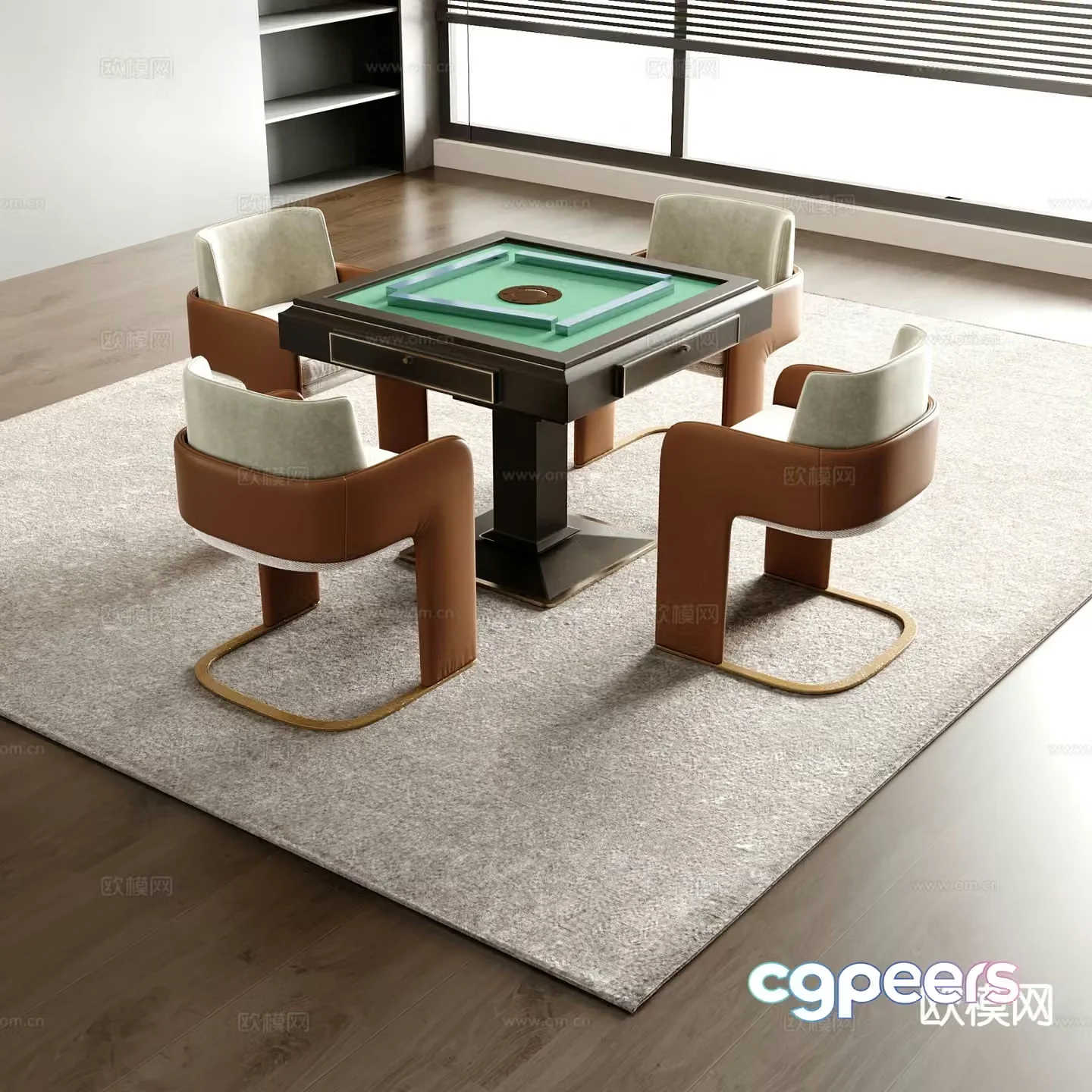 Mahjong table entertainment table automatic mahjong table 3d model